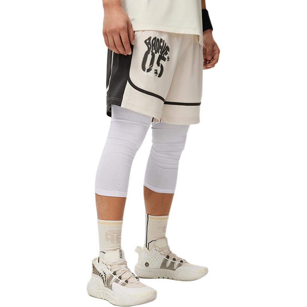 Li Ning Basketball Series Printed Loose Fit Comfortable Breathable Basketball Shorts Men Shorts Gravel-Gray Obsidian-Gray AAPU103-4