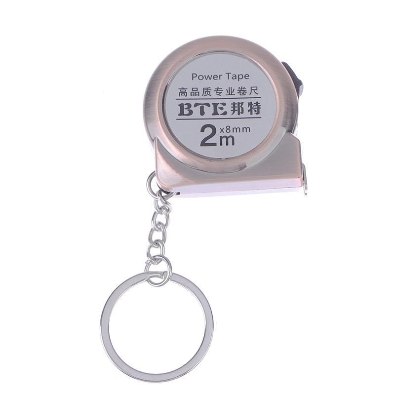 2M Mini Keychain Tape Measure Steel Tape Measure Delicate Small Steel Ruler Multipurpose Portable Steel Tape Measure Gift Ruler