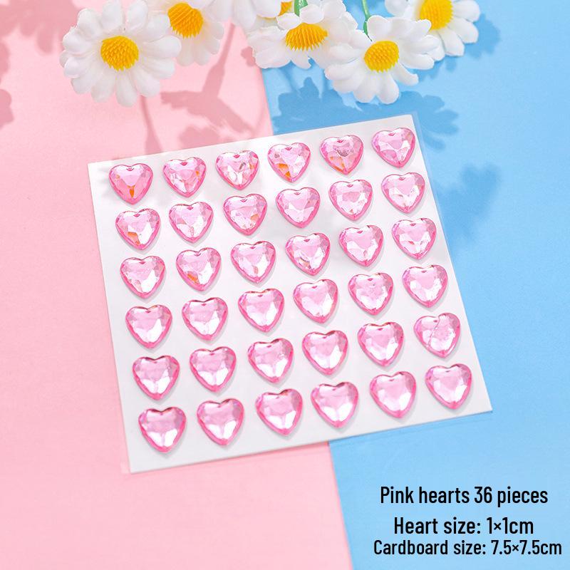 DIY Diamond Heart Stickers for Kids - 3D Crystal Journal Decoration Kit