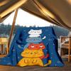 1pc Cats StackOutdoor Blanket, Soft And Comfortable Blanket, Casual Warm Outdoor Blanket, Good Birthday Gift Yy260328052