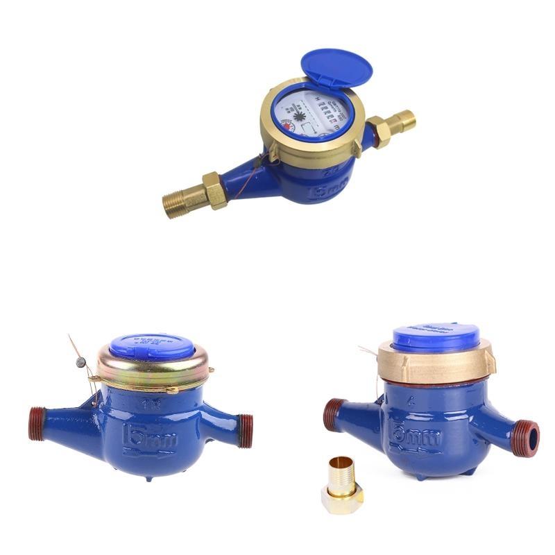 WaterFlow Meter Water Meter 15mm Cold Water Meter withFittings for Garden & Home Usage