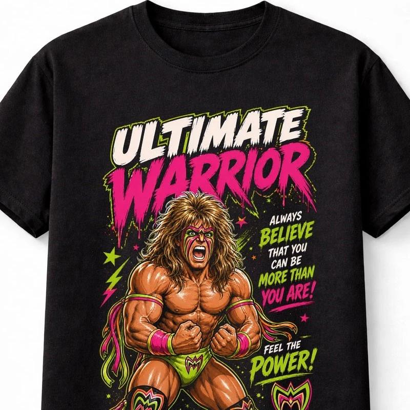 Ultimate Warrior Wrestling Legend Feel The Power Classic Unisex TShirt S