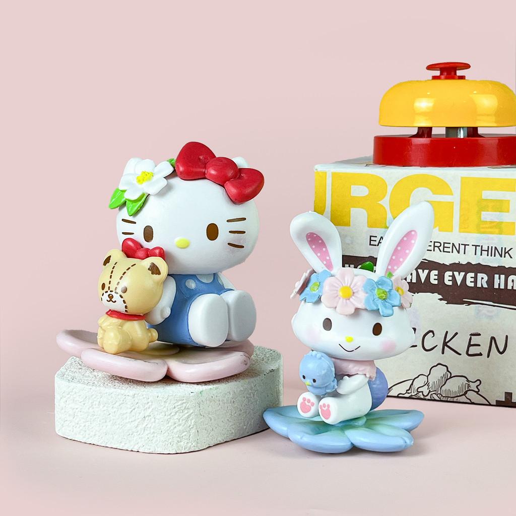 My Melody Flower Series Collectible Pvc Figurines For Gift Decor And