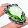 Green Amethyst Gemstone Handmade 925 Sterling Silver Jewelry Pendant 2.56" A9t17