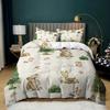 Forest Animal Combination Soft Duvet Cover Set Print Bear/Fox/Owl/Hedgehog/ Fawn/ Hamster/Snail Warm Comforter Set Cover Bedrom Bedset 3d