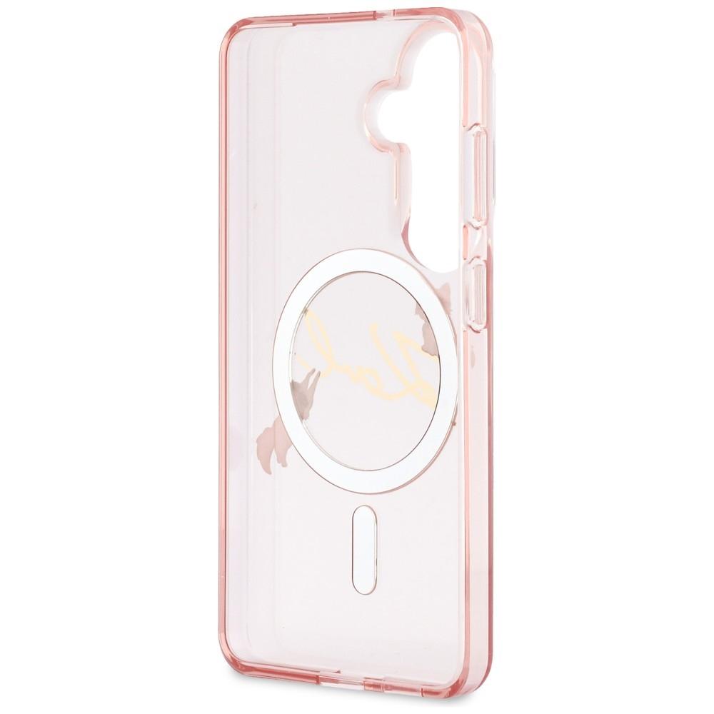 Karl Lagerfeld IML KC Script MagSafe Case for Samsung Galaxy S26 Pink