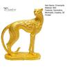 Goldener Leopard Statue 3D Gedrucktes Geparden Ornament, Moderne Stehende Skulptur, Dekoratives Einweihungsgeschenk Tierfigurine mit Stabilem Sockel
