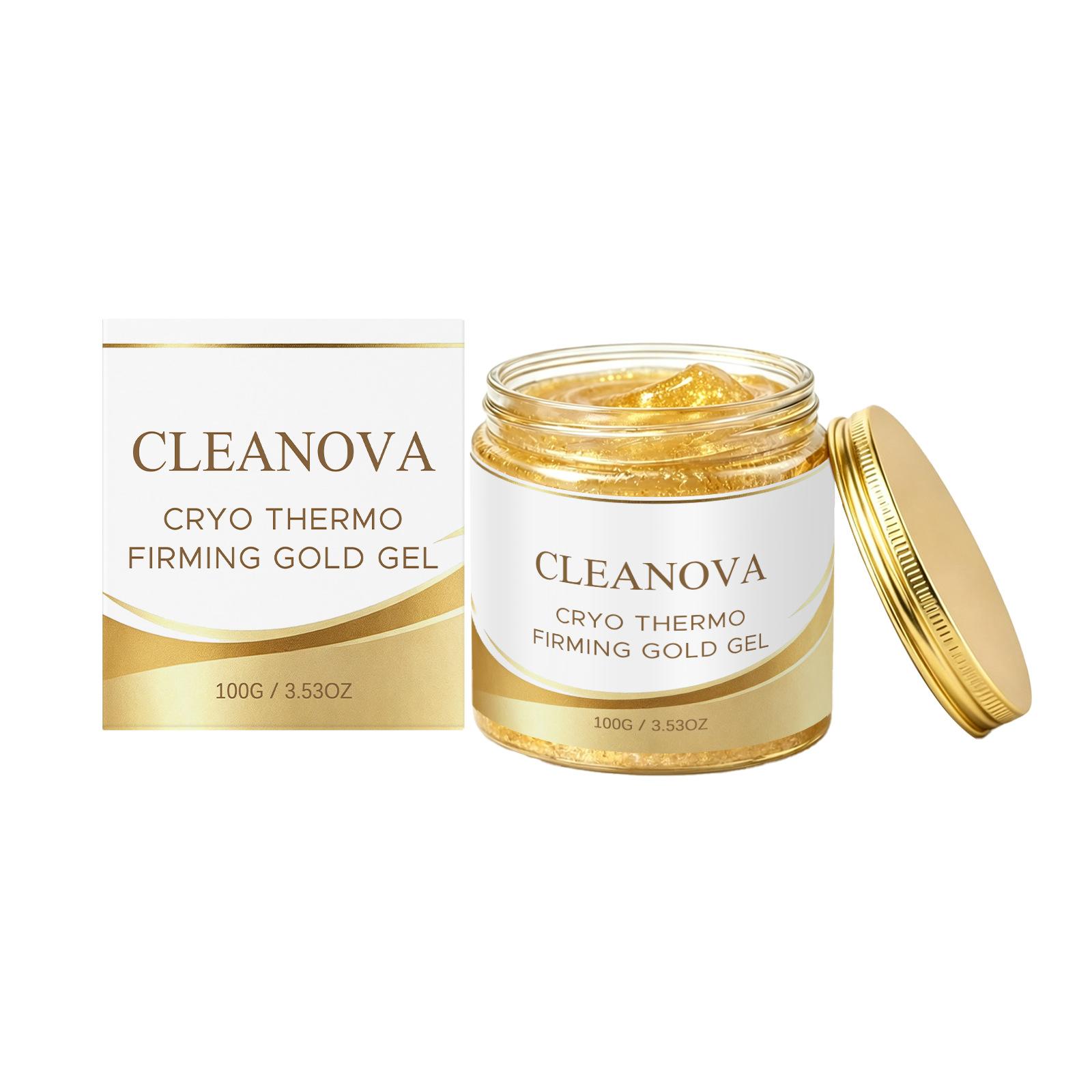 Cleanova Крио Термо Укрепляющий Золотой Гель 100 г Уход за Кожей Гель для Укрепления и Увлажнения с Охлаждающим и Согревающим Эффектом Подходит для Ежедневного Использования