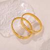 18k Gold-Plated Titanium Steel Hollow Geometric Diamond Bracelet for Women