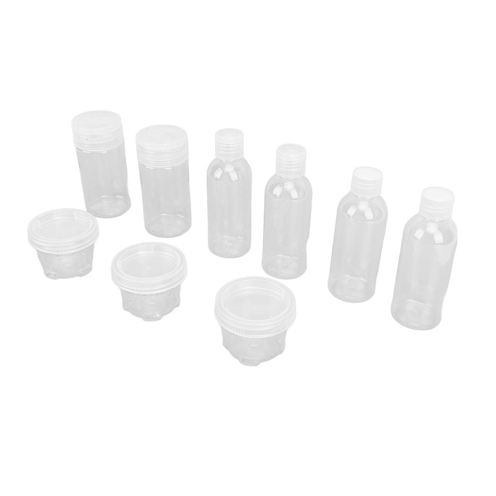 Outdoor Spice Bottle Set Transparent Portable PET Seasoning Jar Kit with Bag for Camping Picnic BBQ