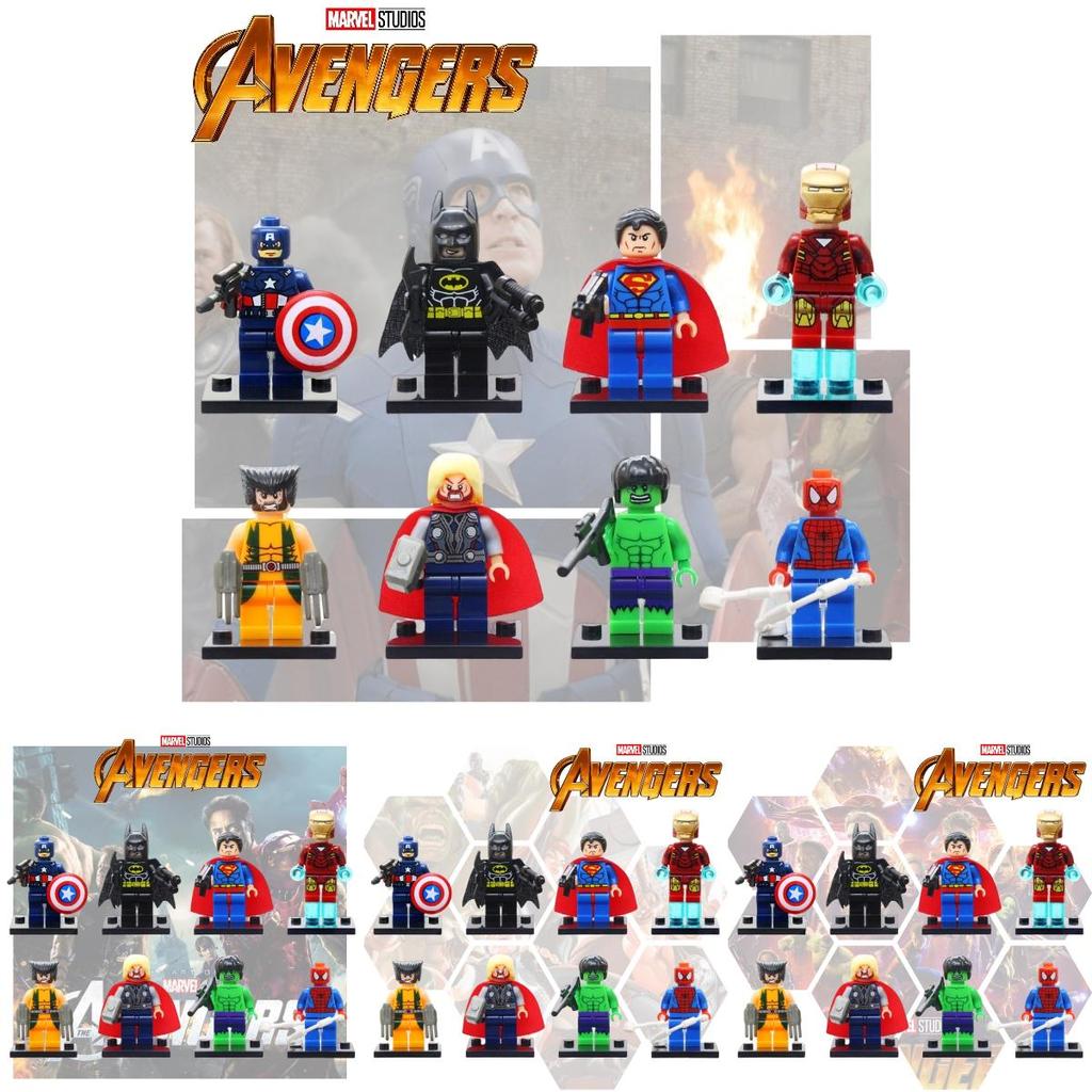 High-quality Abs Plastic Building Blocks Jr833b Avengers Superhero Series