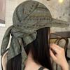 New Korean Original Ins Plaid Triangle Scarf Cap Women'S Y2K Spicy Girl Bucket Hat Trendy Sun Protection Summer Hat Baseball Cap