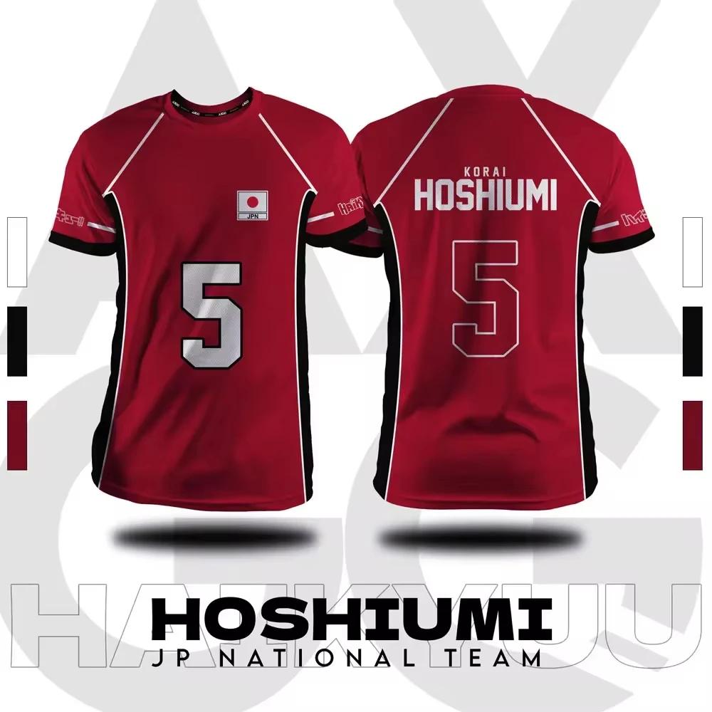 Loose Top Fukurodani Red Cartoon Anime Cosplay 3D Printed Fitness Quick Drying Breathable Sports Men's Plus Size T-shirt