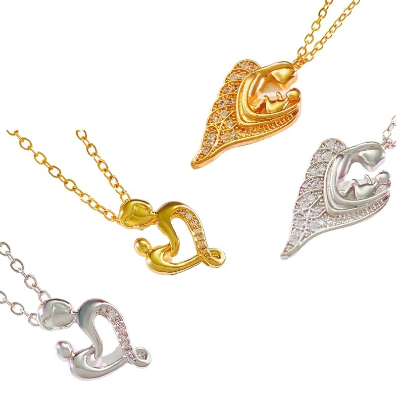 Unique Fashion Pendant Necklace Women's Mother Child Embrace Love Pendant Necklace for Daily Wear Dates Parties