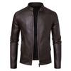 Pánská kožená motocyklová bunda: Podzim/Zima Ležérní, K dispozici v plus sametovém a tenkém provedení