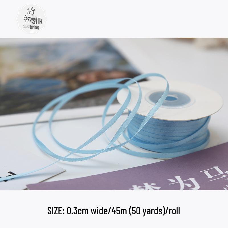 3mm Premium Double-Sided Satin Polyester Ribbon for Wedding Bows and Gift Packaging