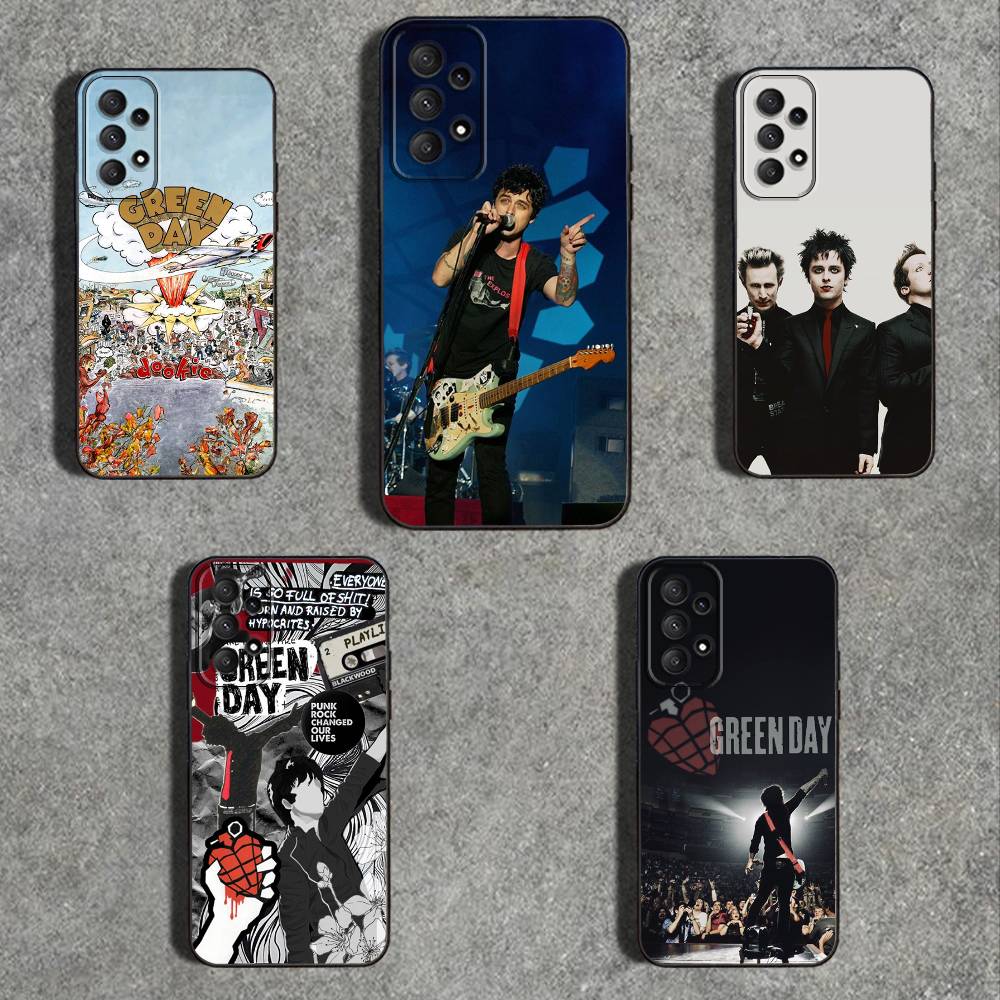 G-Green Day B-Band-ES Phone Case For Samsung Galaxy A73,31,32,72,41,53,52,71,22,5G,Note,J7,8,9 Soft Black Cover