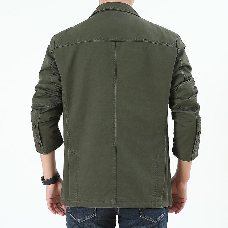 Herren Baumwollblazer: Frühling/Herbst Lässiger Uni-Farben Trend, Übergröße verfügbar.