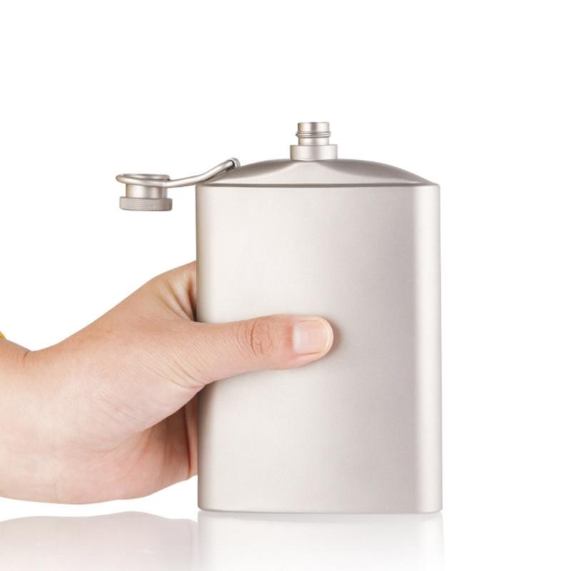 Durable Titaniums Flask High Quality Titaniums Wine Flask 260ml 200ml Bottle for Adventurous Traveler