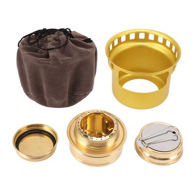 Spirit Burner Copper Windproof Portable Aluminium Alloy Alcohol Backpacking Stove for Camping