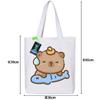 High value kapibara canvas bag anime small fresh ins simple portable handbag
