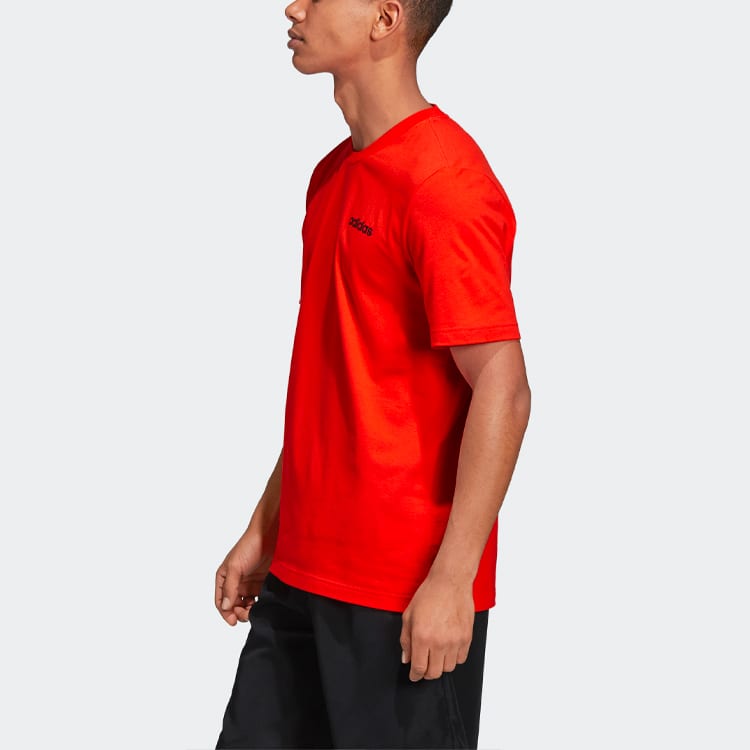 adidas D4T T Shirts Men's Red Crew Neck Moderate Straight Fit DU0385