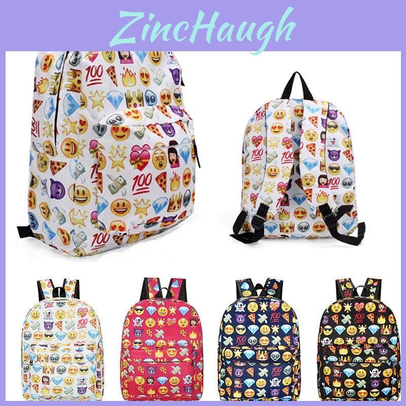 Adorable Garcon Filles Emoji Smiley Travel Backpack Designed With Unique Features