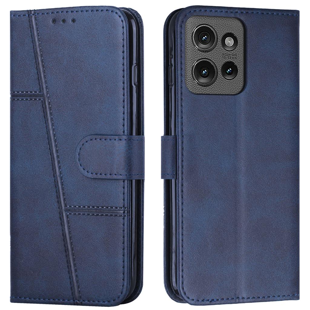 Für Motorola Edge 50 5G Hülle Ständer Flip Schutzhülle aus Leder