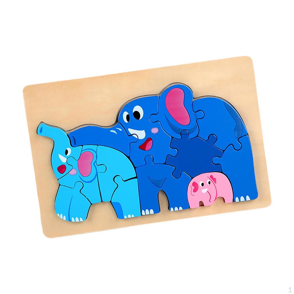 for Toddlers3 4 5 Years Old, Colorful Wood Peg Puzzles, Animal Shape Educational Toddler Learning
