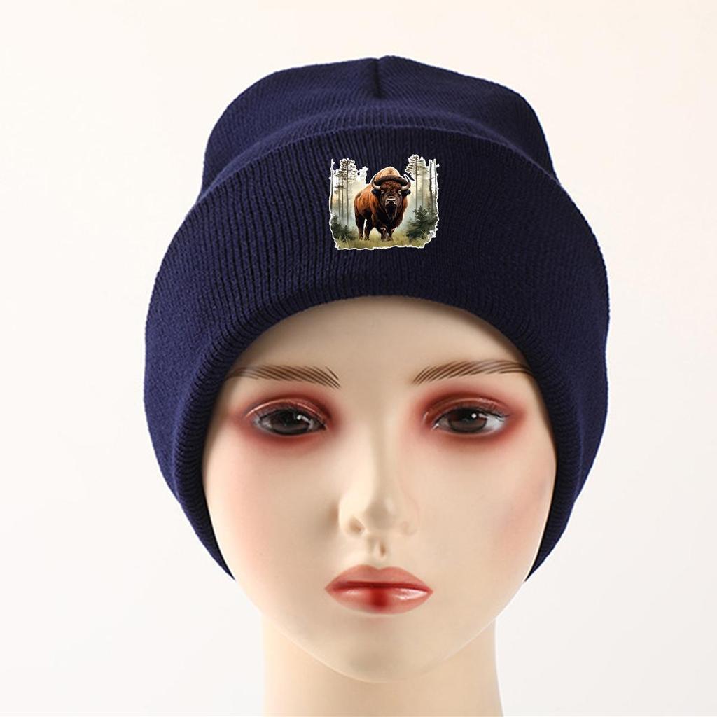 Yak Winter Knitted Hat Beanie,Skull Cap Warm Stretchable Sporting Bonnet Knit Hat Beanie