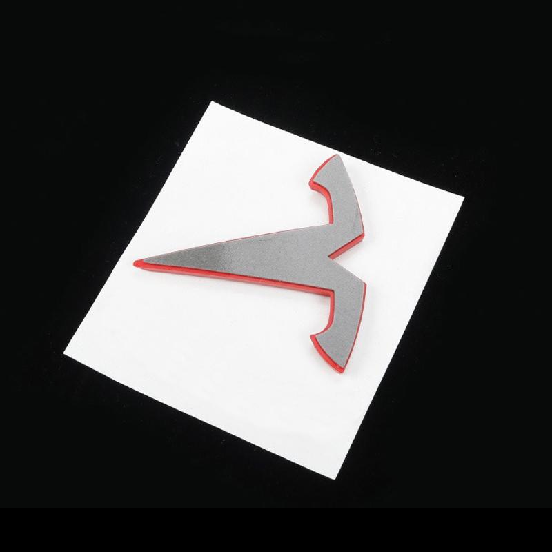 ZFX1 Metal Alloy Car Front Hood Emblem Rear Trunk 3D Sticker for Tesla Model 3 ModelY Replacement Badge Decoration Accessories