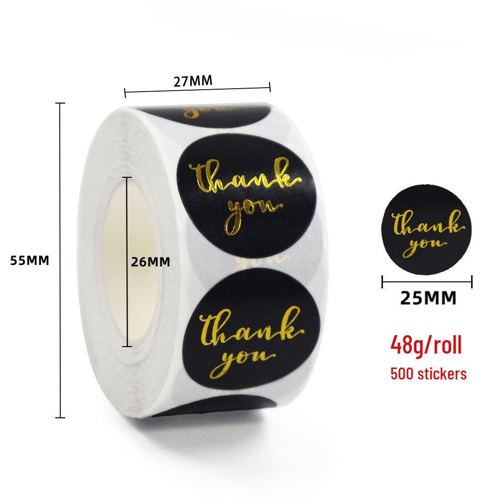 Gold Foil Stamped Colored Kraft Paper Labels for Takeaway & Baking Packaging