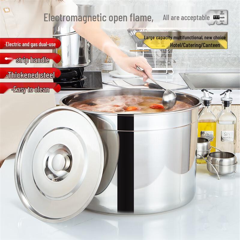 Extra Thick Stainless Steel Multi-Purpose Portable Bucket with Lid