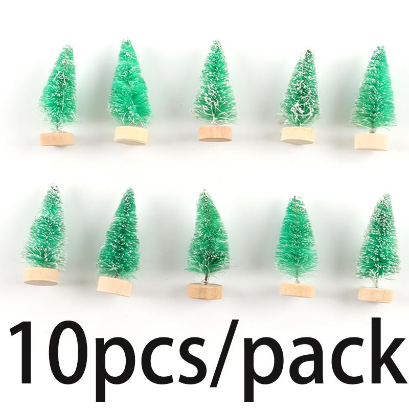 

(10pieces/bag)2.3x4.83CM Mini Christmas Tree Party Decoration Cedar Ornament New Year Scene Layout Design Sense 2.3x4.83CM зелёный