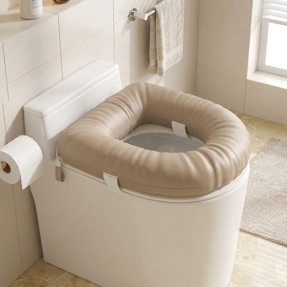 Waterproof Toilet Seat Cushion Height Increasing Leather Toilet Seat Toilet Seat Cover Washroom