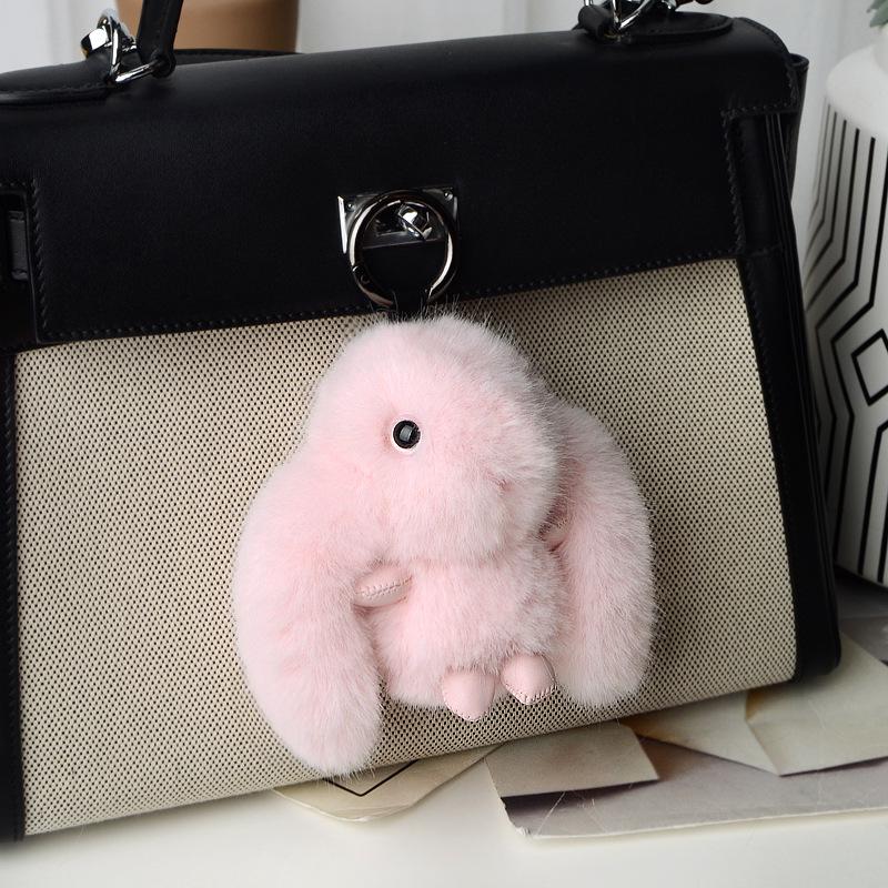 Adorable Rabbit Faux Fur Keychain Plush Doll Bag Charm