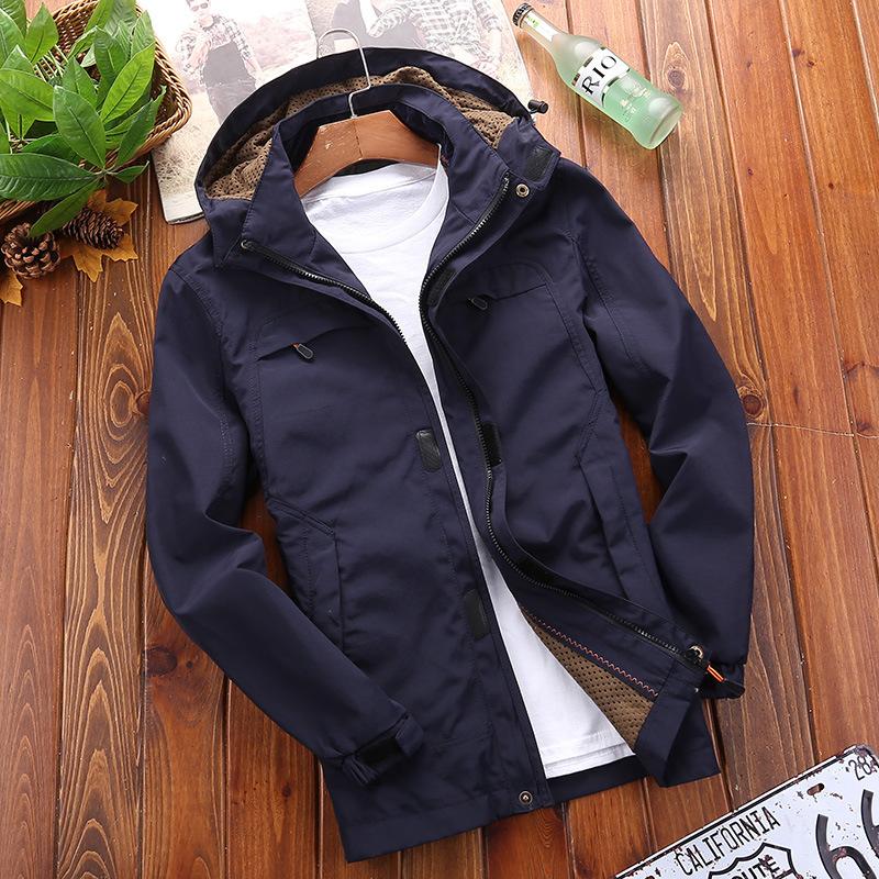 Men's Single-layer Thin Submachine Jacket Outdoor Mountaineering Jacket Youth Loose Waterproof Breathable Submachine Jacket