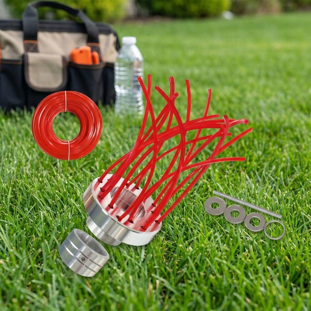 Aluminum Zinc Zinc Alloy Aluminum Porous Lawn Head 3 Discs Grass Cutting Head Lawn Cutter Head  Lawn Mowing