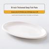 16-inch Oval White Ceramic Fish Platter