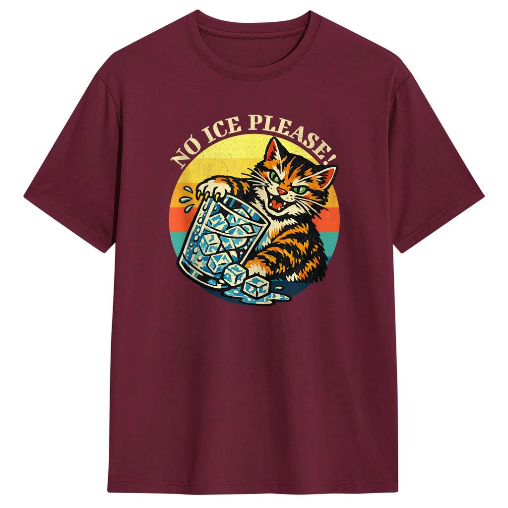 Oversized T-Shirt Summer Abolish ICE Cat Anti-ICE Funny Retro Hip Hop T-Shirts Cotton Tee Shirt Men Awesome Short Sleeve Tops