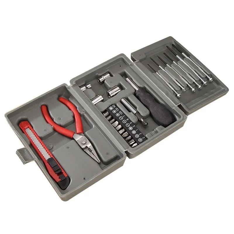 24PC Household Multi-function Toolbox Hardware Combination   Set Plastic   Box