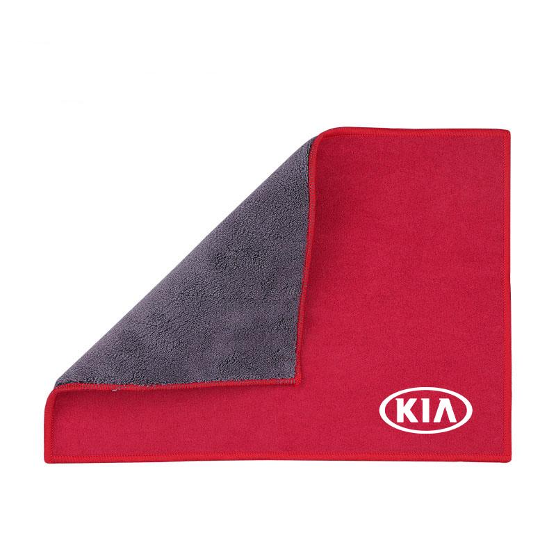 Plush Car Cleaning Towel Polishing Dust Removal Towels For KIA K3 Sportage Carnival K5 Seltos Pegas KX1 EV5 Sonet EV6 K4 EV3 K9 ZY4