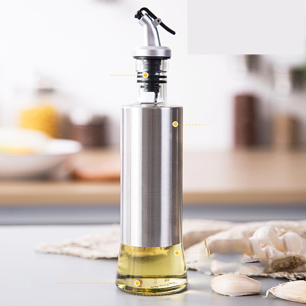 Stainless Steel Olive Oil Vinegar Dispenser Jar Seasoning Condiment Pot Bottle Stainless Steel Olive Oil Vinegar Dispenser Jar Seasoning Condiment Pot Bottle
