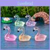 Kleurrijk Hars Flamingo Ornament Lichtgevend Decoratieve Schattige Miniatuur Beeldjes
