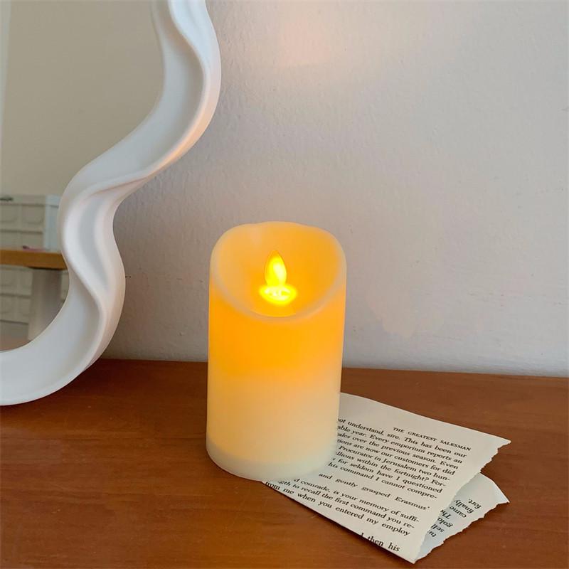 Creative Flickering Wick LED Candle Lamp for Bedroom Decor and Atmosphere