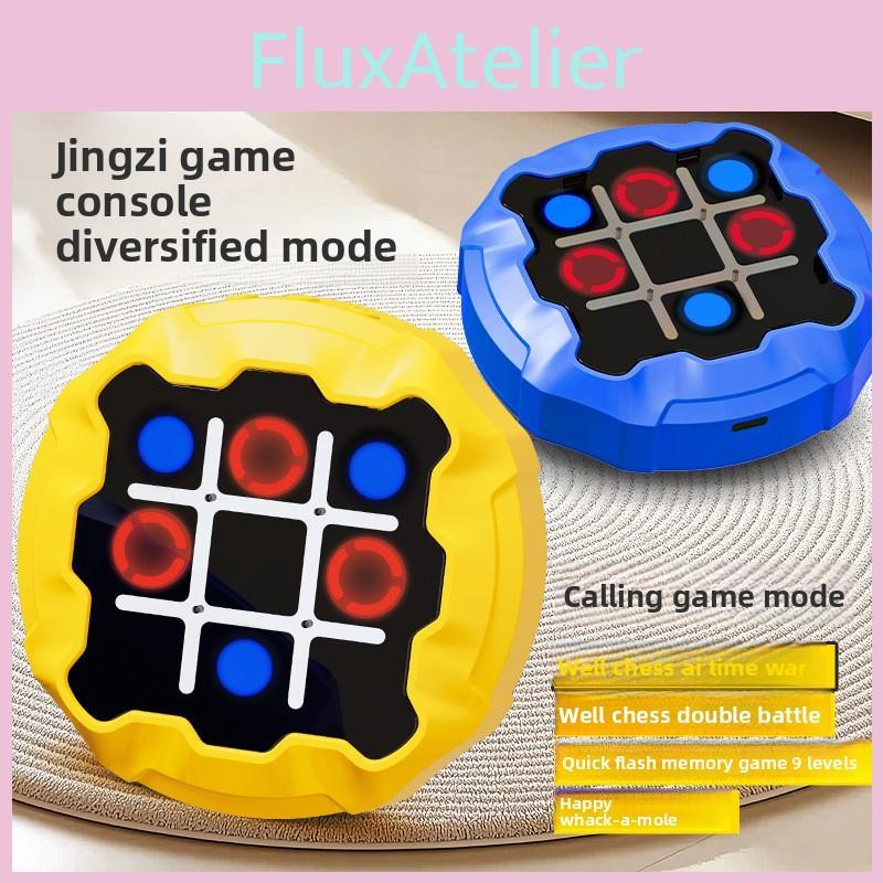 Gioco Portatile Tic Tac Toe Elettronico Ricaricabile Divertimento per Bambini Giocattolo da Viaggio