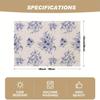 4pcs/6pcs Blue Floral Placemats, Linen Table Mats, Suitable for Dining Tables, Kitchens, Restaurants, Weddings, Parties, Room Decor, Tabletop Decor, H