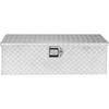 Heavy Duty Aluminum Truck Bed Tool Box, Diamond Plate Tool Box with Side Handle and Lock Keys, Storage Tool Box Chest Box Organizer for Pickup, Truck