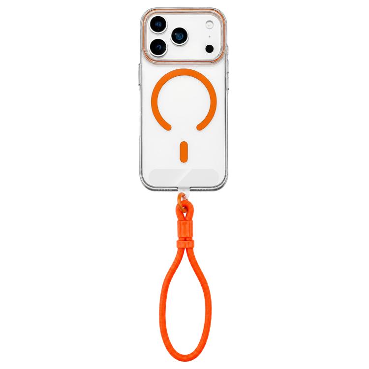 Question Mark Clear PC Magnetic Phone Case with Lanyard