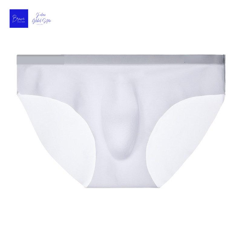 1Pc Ice Silk Sexy Men's Briefs Underpants Breathable Man Underwear Briefs Transparent Sexy Men Underwear Summer Mens Panties